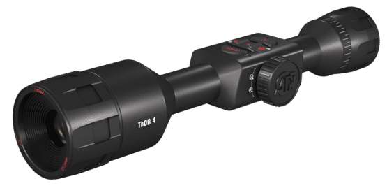 ATN THOR 4 1.5-15x thermal rifle scope. This thermal scope features built in ballistic information and automatic video recording.